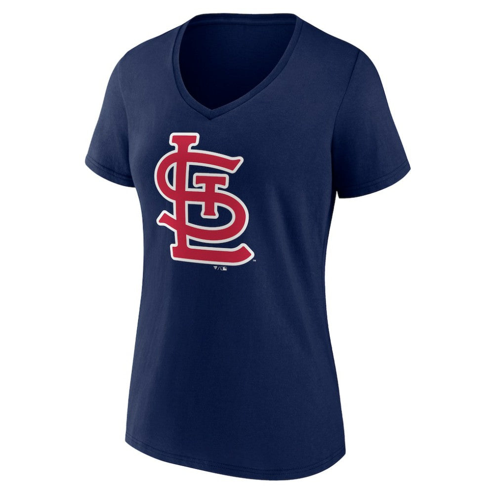 St. Louis Cardinals Women's Secondary Color Primary Logo T-Shirt Navy