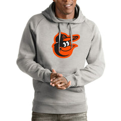Baltimore Orioles Antigua Victory Pullover Hoodie Heathered Gray