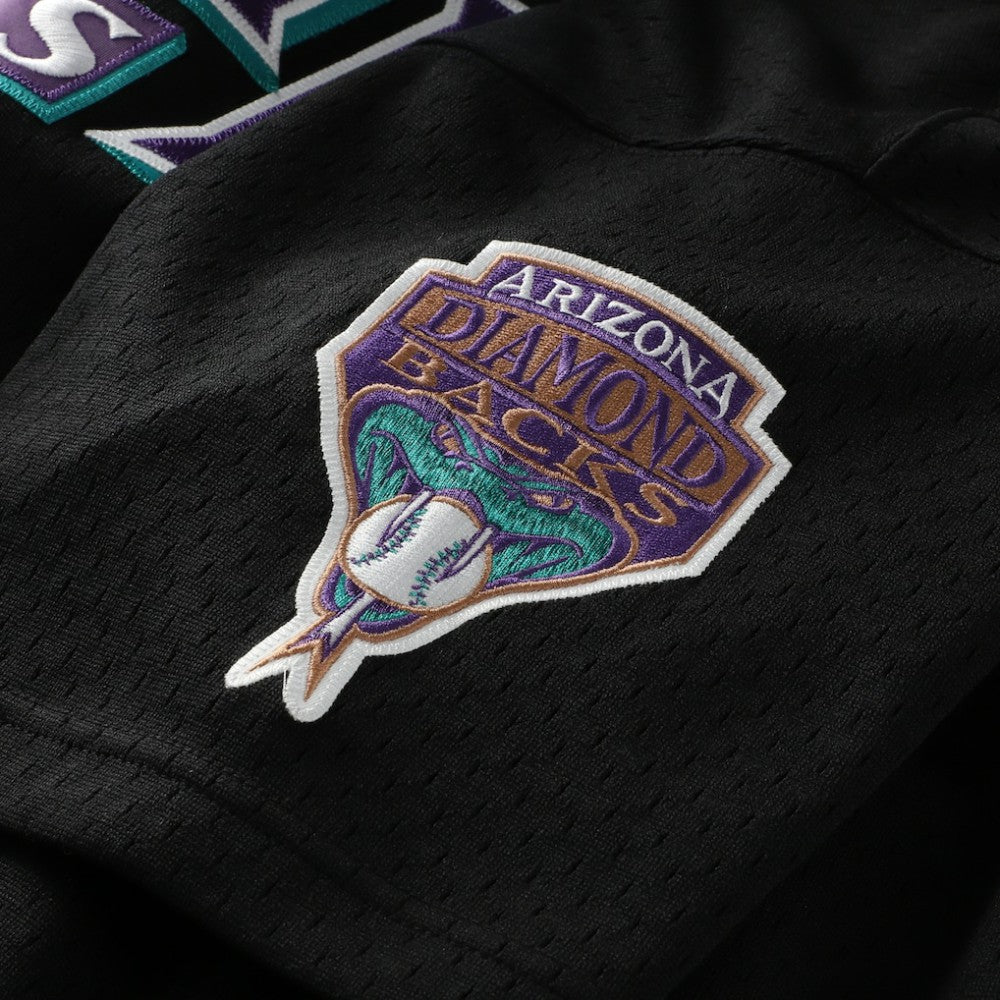 Randy Johnson Arizona Diamondbacks Cooperstown Collection Mesh Batting Practice Button-Up Jersey - Black