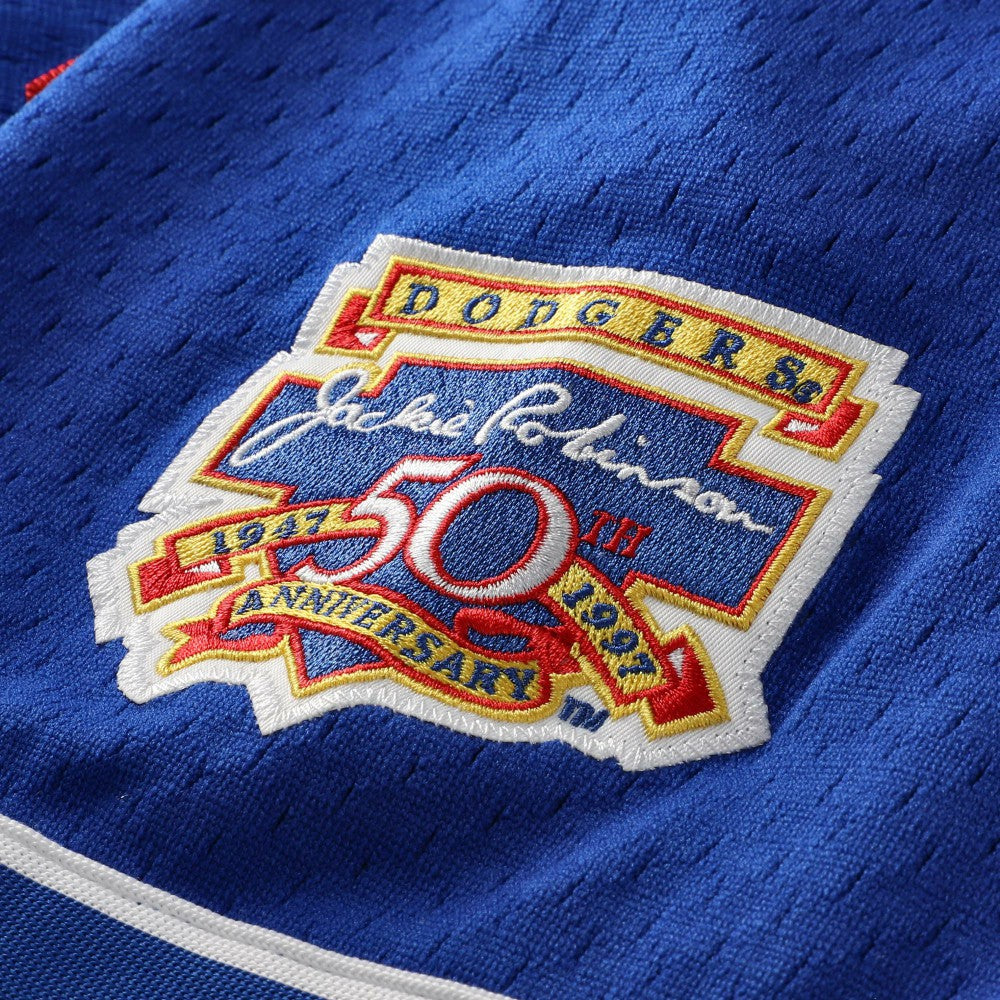 Mike Piazza Los Angeles Dodgers Cooperstown Collection Mesh Batting Practice Button-Up Jersey Royal | Mitchell & Ness
