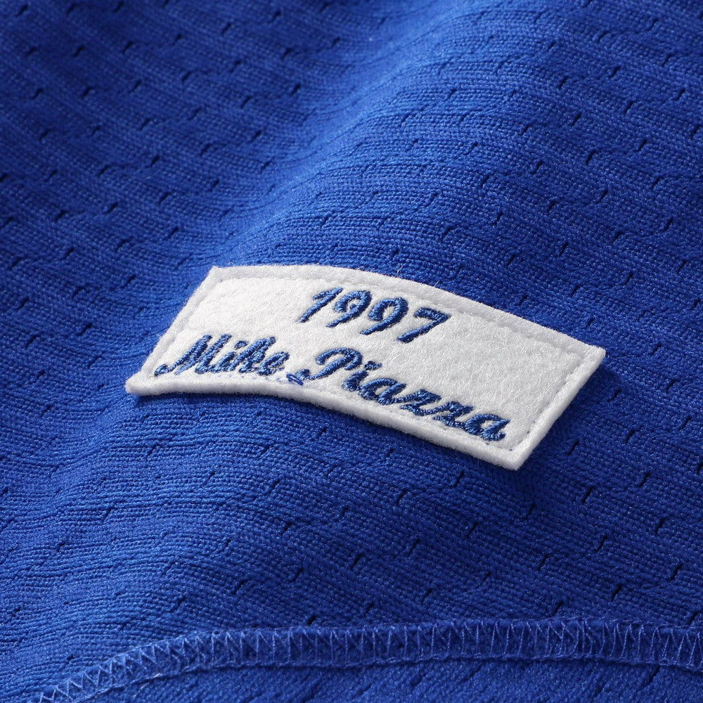 Mike Piazza Los Angeles Dodgers Cooperstown Collection Mesh Batting Practice Button-Up Jersey Royal | Mitchell & Ness