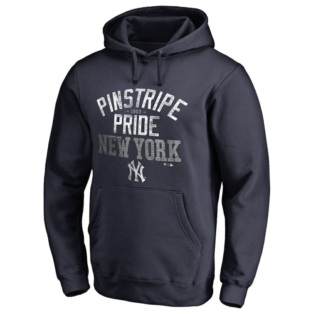 New York Yankees Hometown Collection Pinstripe Pride Pullover Hoodie Navy