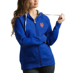 New York Mets Antigua Women's Victory Full-Zip Hoodie Royal