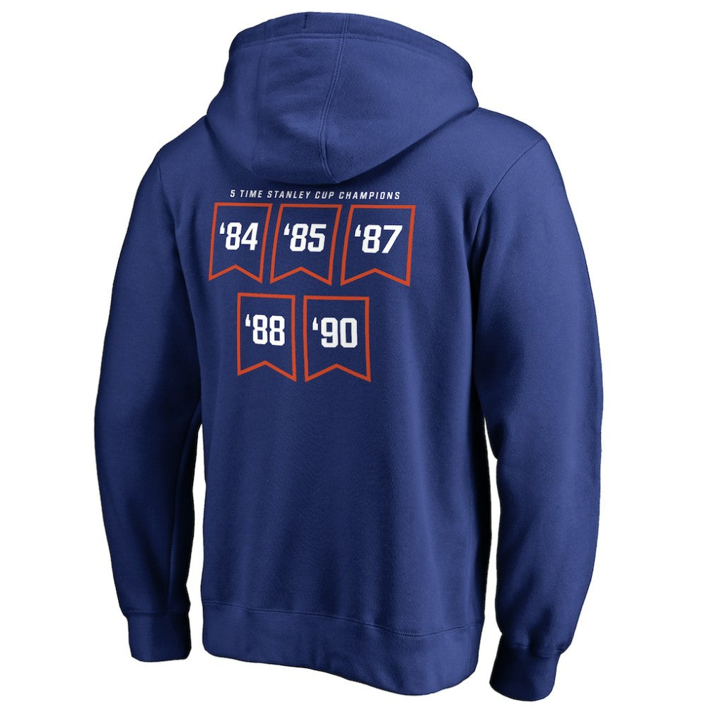 Edmonton Oilers Raise the Banner Pullover Hoodie Royal