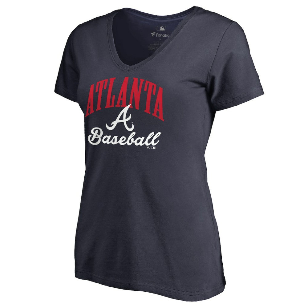 Atlanta Braves Women's Victory Script T-Shirt Navy
