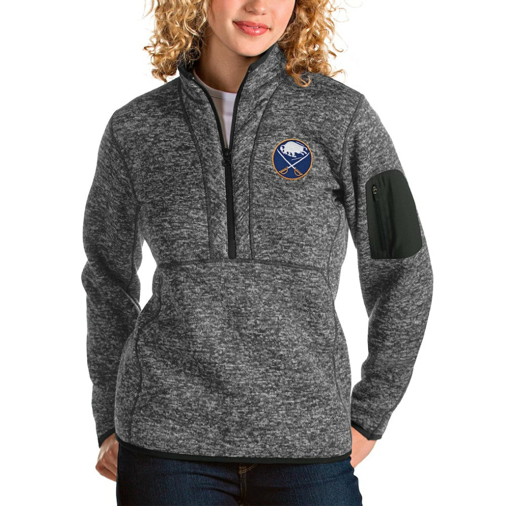 Buffalo Sabres Antigua Women's Fortune Half-Zip Sweatshirt Charcoal