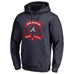 Atlanta Braves Police Badge Pullover Hoodie Navy