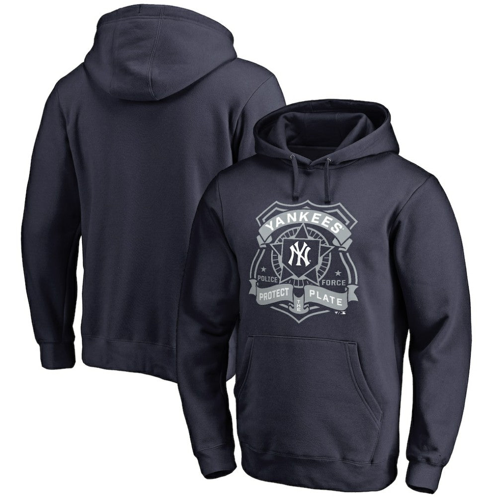 New York Yankees Police Badge Pullover Hoodie Navy