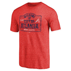 Atlanta Braves Welcome to Atlanta Hometown Tri-Blend T-Shirt Red