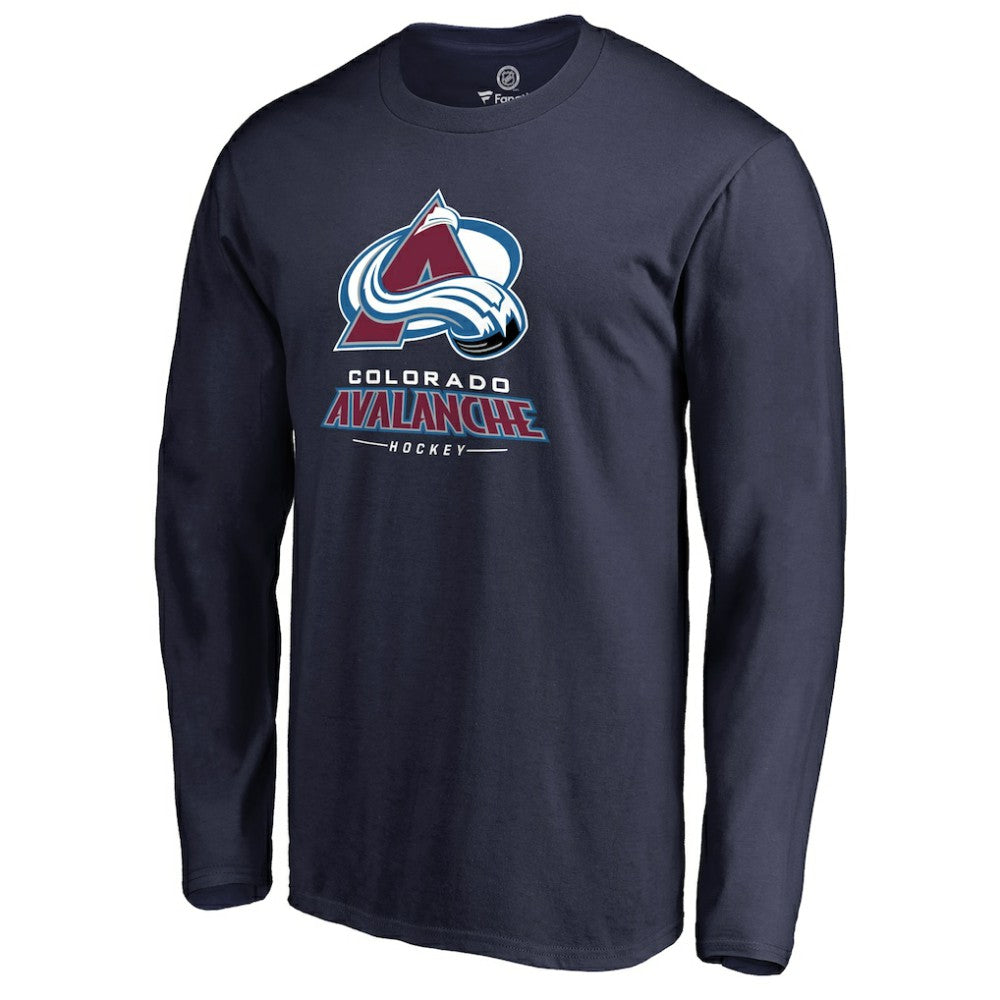 Colorado Avalanche Team Lockup Long Sleeve T-Shirt Navy