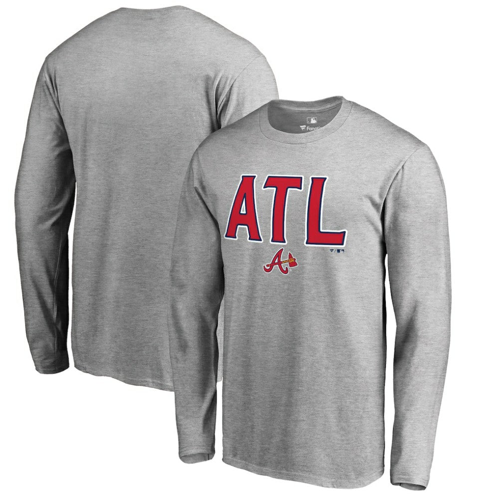 Atlanta Braves ATL Hometown Long Sleeve T-Shirt Ash