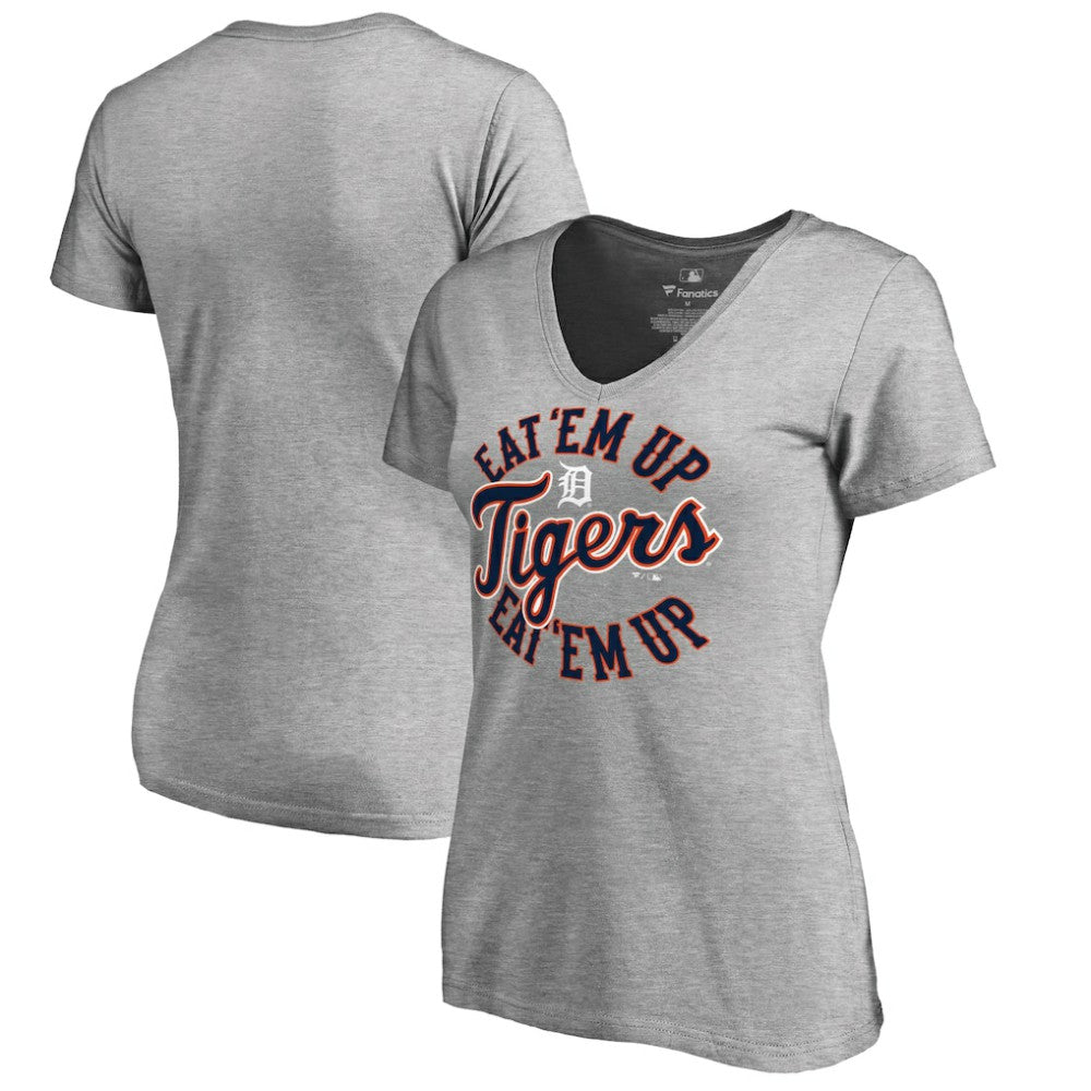 Detroit Tigers Women's Eat Em Up Hometown T-Shirt Ash