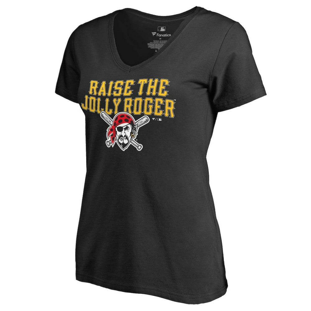 Pittsburgh Pirates Women's Jolly Roger Hometown T-Shirt Black