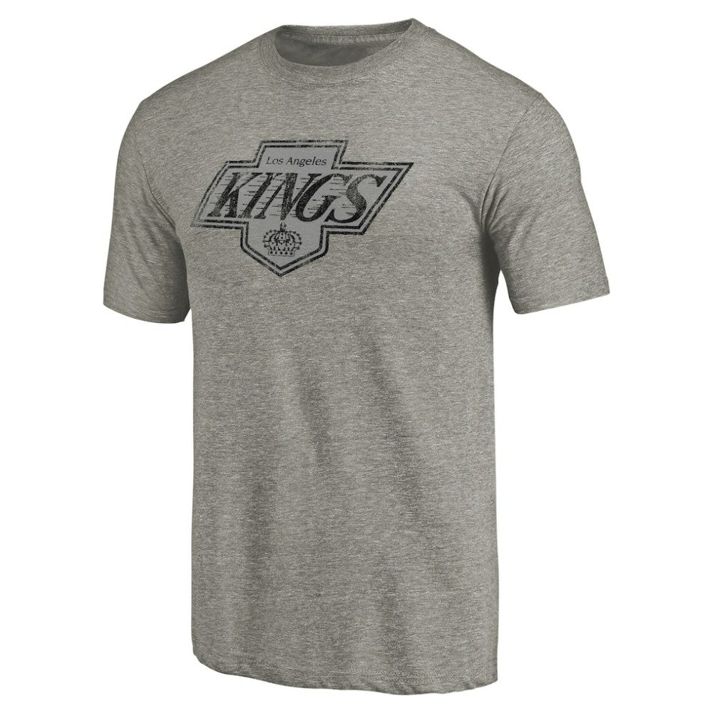 Los Angeles Kings Throwback Logo 1988-1989 Tri-Blend T-Shirt Ash