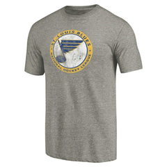 St. Louis Blues Throwback Logo 1970 Tri-Blend T-Shirt Ash