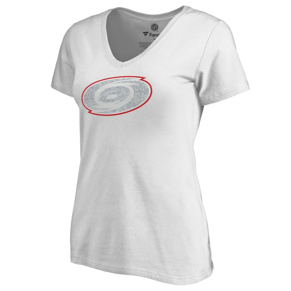 Carolina Hurricanes Women's Whiteout V-Neck T-Shirt White
