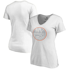 New York Islanders Women's Whiteout V-Neck T-Shirt White
