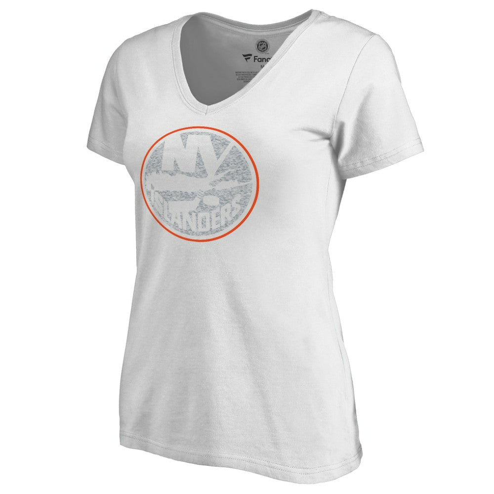 New York Islanders Women's Whiteout V-Neck T-Shirt White