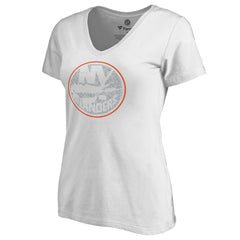 New York Islanders Women's Whiteout V-Neck T-Shirt White