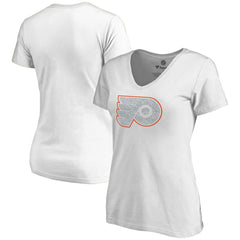 Philadelphia Flyers Women's Whiteout V-Neck T-Shirt White