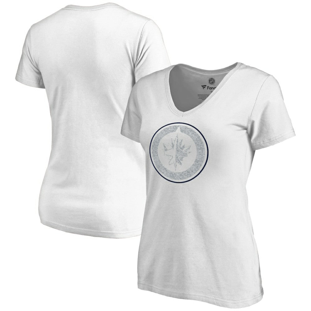 Winnipeg Jets Women's Whiteout V-Neck T-Shirt White