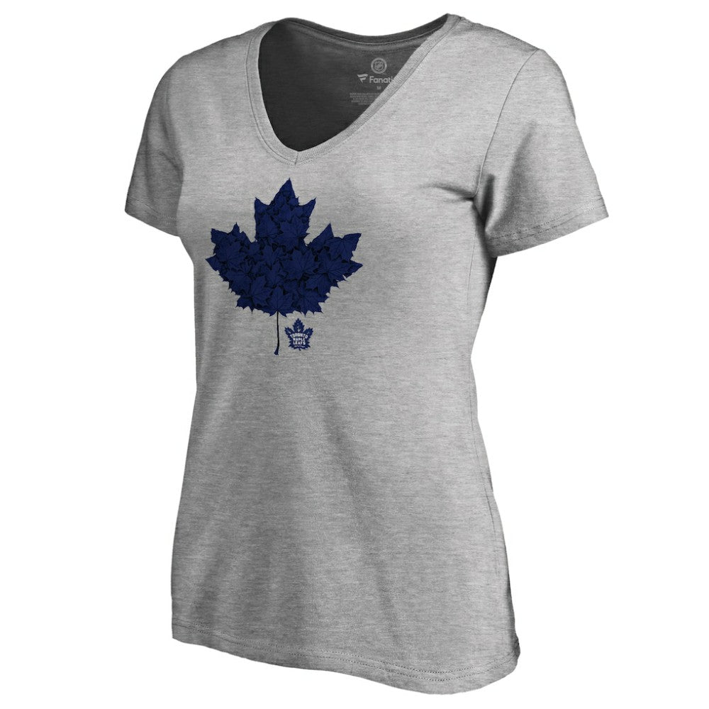 Toronto Maple Leafs Women's Hometown Collection Leafs V-Neck T-Shirt ash