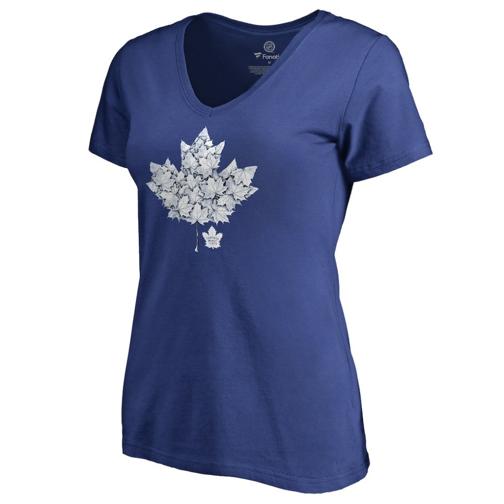 Toronto Maple Leafs Women's Hometown Collection Leafs V-Neck T-Shirt Blue