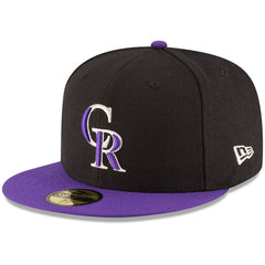 Colorado Rockies Authentic Collection ON Field 59FIFTY Structured Hat Black/Purple | New Era