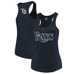 Tampa Bay Rays Soft as a Grape Women's Plus Size Swing for the Fences Racerback Tank Top Navy
