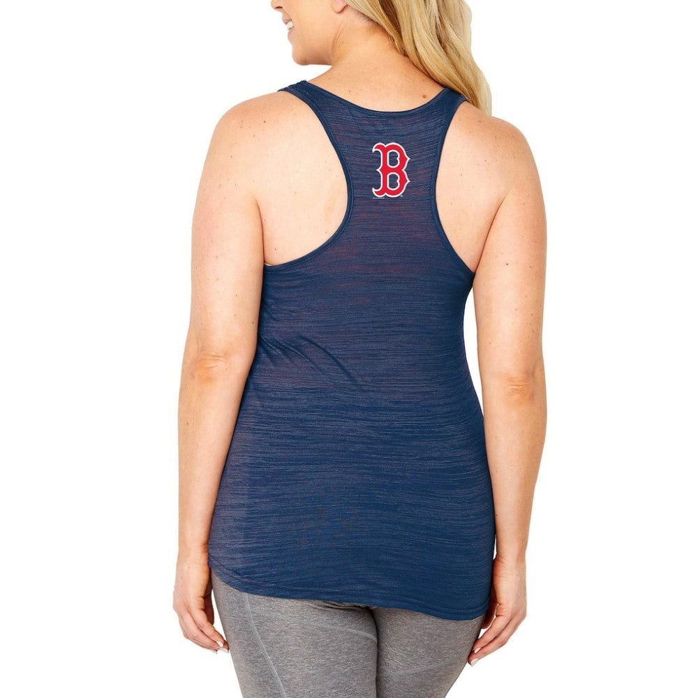 Boston Red Sox Soft as a Grape Women's Plus Size Swing for the Fences Racerback Tank Top Navy