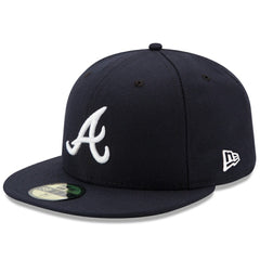 Atlanta Braves Road Authentic Collection On-Field 59FIFTY Fitted Hat Navy | New Era