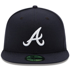 Atlanta Braves Road Authentic Collection On-Field 59FIFTY Fitted Hat Navy | New Era
