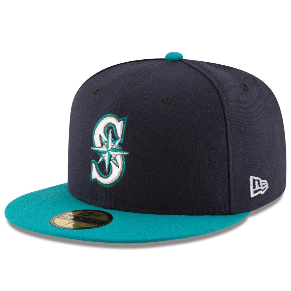 Seattle Mariners Alternate Authentic Collection On Field 59FIFTY Fitted Hat Navy/Teal | New Era
