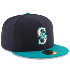 Seattle Mariners Alternate Authentic Collection On Field 59FIFTY Fitted Hat Navy/Teal | New Era