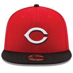 Cincinnati Reds Road Authentic Collection On-Field 59FIFTY Fitted Hat Red/Black | New Era