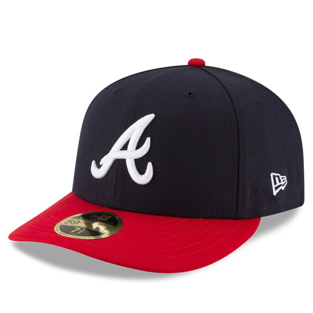 Atlanta Braves Home Authentic Collection On-Field Low Profile 59FIFTY Fitted Hat Navy/Red | New Era