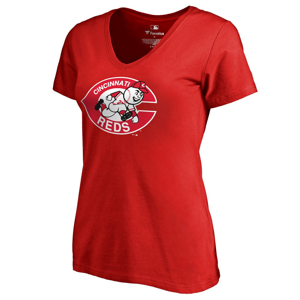 Cincinnati Reds Women's Cooperstown Collection Forbes T-Shirt Red