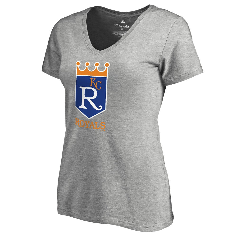 Kansas City Royals Women's Cooperstown Collection Forbes T-Shirt Ash