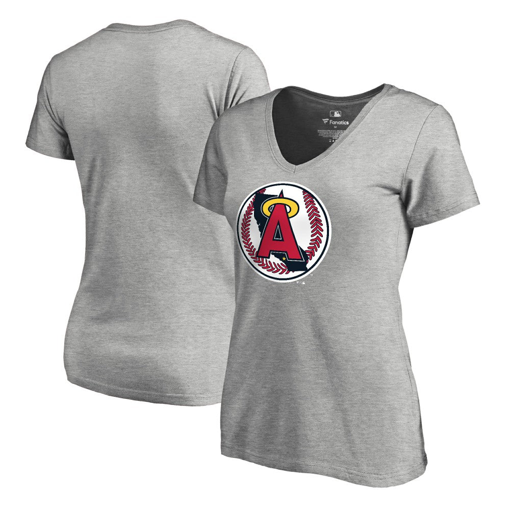 Los Angeles Angels Women's Cooperstown Collection Forbes T-Shirt Ash