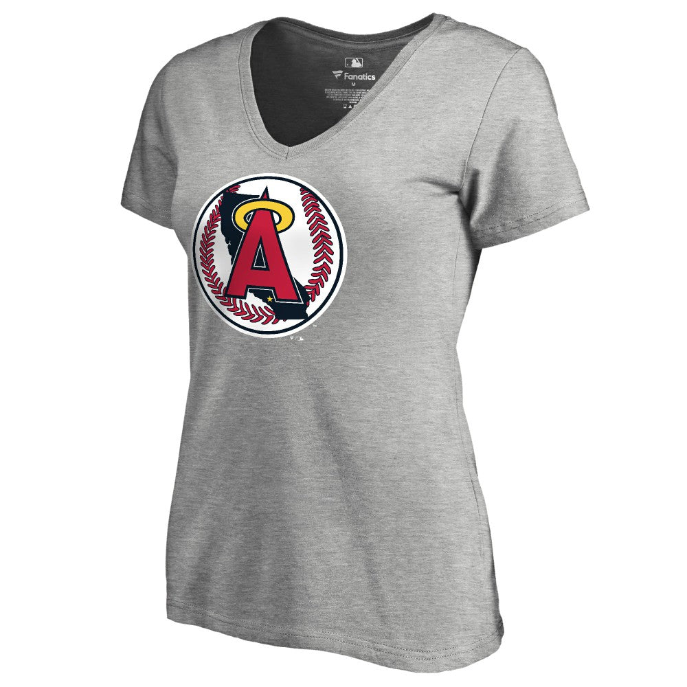 Los Angeles Angels Women's Cooperstown Collection Forbes T-Shirt Ash