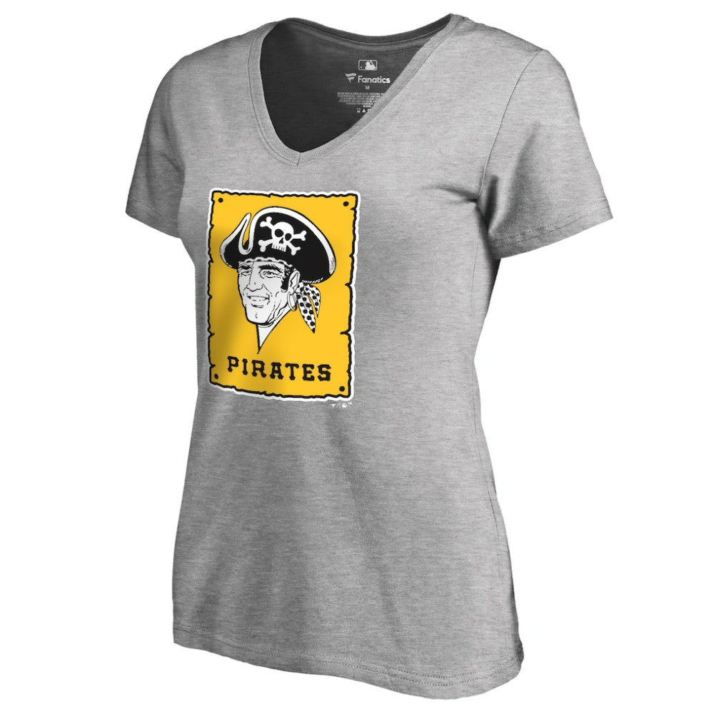 Pittsburgh Pirates Women's Cooperstown Collection Forbes T-Shirt Ash