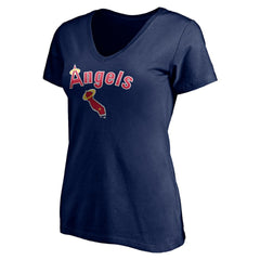 Los Angeles Angels Women's Core Wahconah V-Neck T-Shirt Navy
