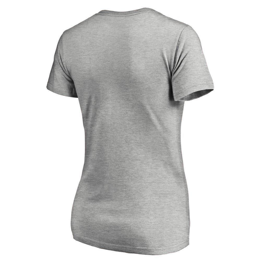 Milwaukee Brewers Women's Core Wahconah V-Neck T-Shirt Heather Gray