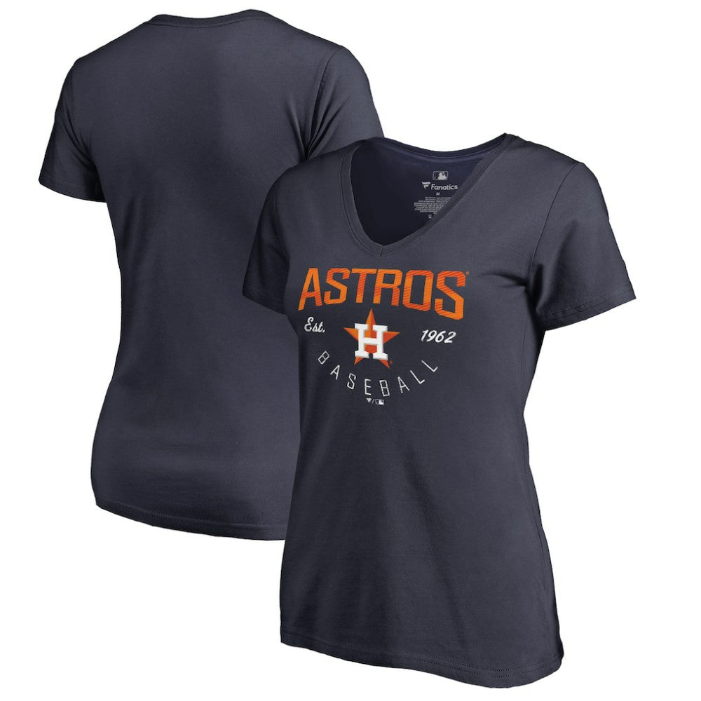 Houston Astros Women's Live For It V-Neck T-Shirt Navy