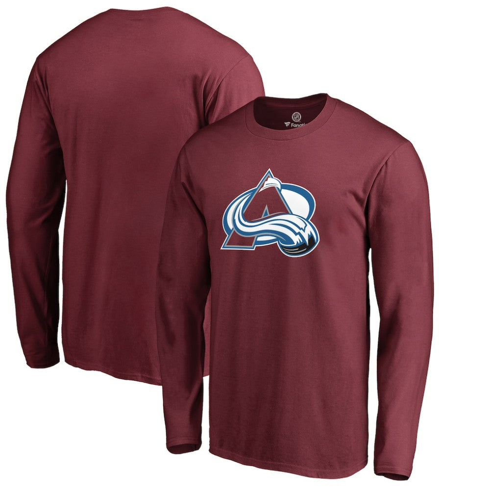 Colorado Avalanche Primary Logo 2 Long Sleeve T-Shirt Maroon
