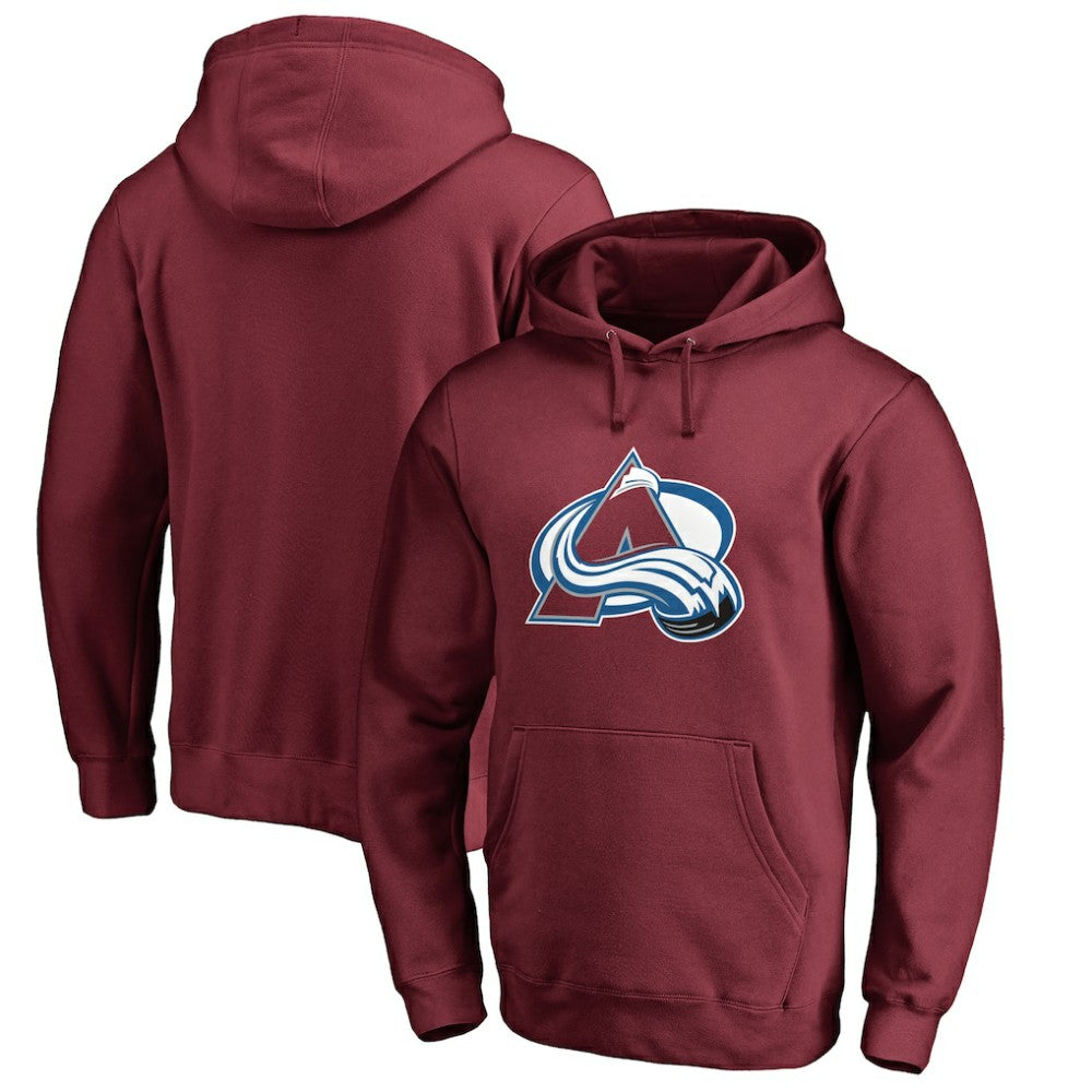 Colorado Avalanche Primary Logo Pullover Hoodie II Burgundy