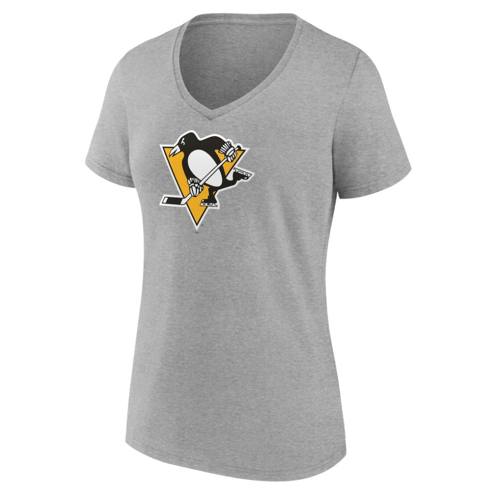 Pittsburgh Penguins Women's Primary Logo T-Shirt Ash
