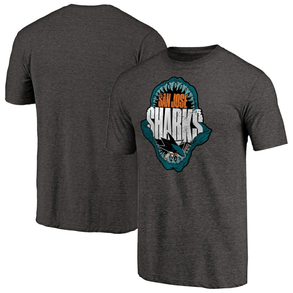 San Jose Sharks Hometown Collection Chomp Tri-Blend T-Shirt Black