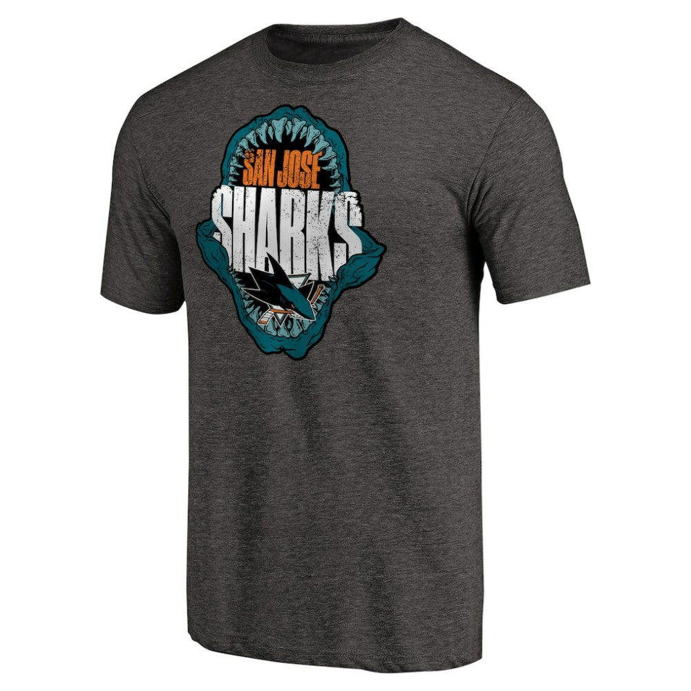 San Jose Sharks Hometown Collection Chomp Tri-Blend T-Shirt Black