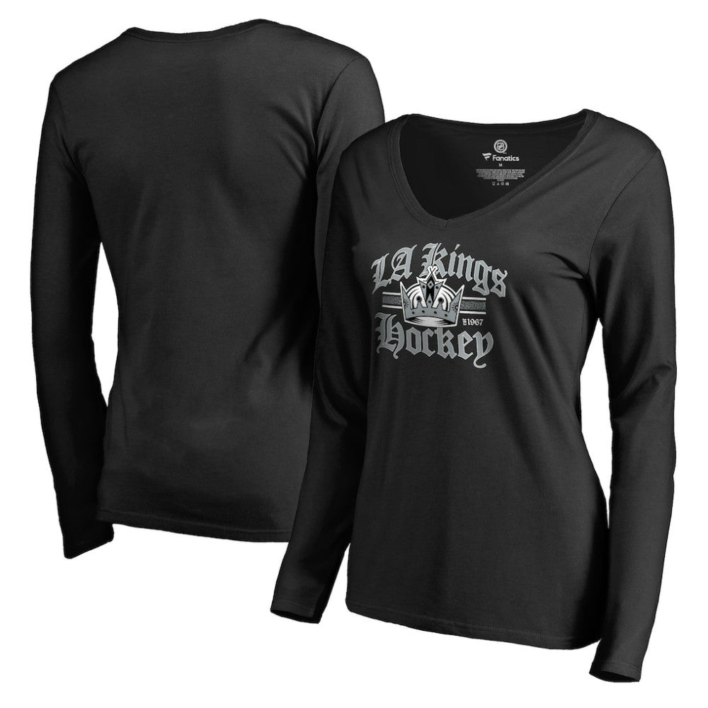 Los Angeles Kings Women's Hometown Collection The Crown Long Sleeve T-Shirt Black